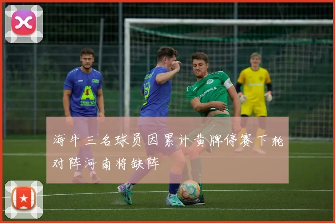 海牛三名球员因累计黄牌停赛下轮对阵河南将缺阵